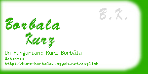 borbala kurz business card