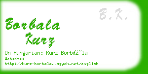 borbala kurz business card